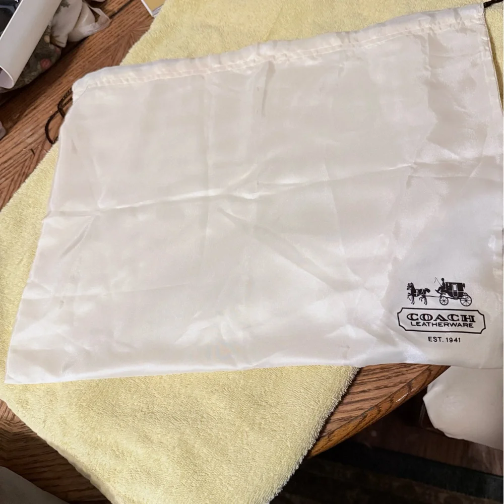 Coach Satin White and Cream Bag